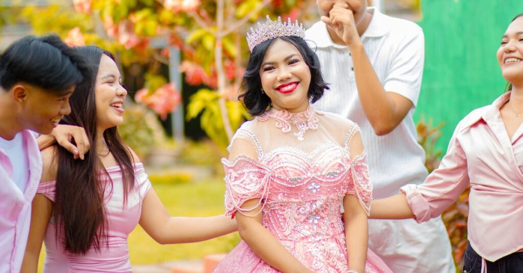 トランポリンによる健康効果を感じている大人の男女が笑顔で運動している様子の16:9画像