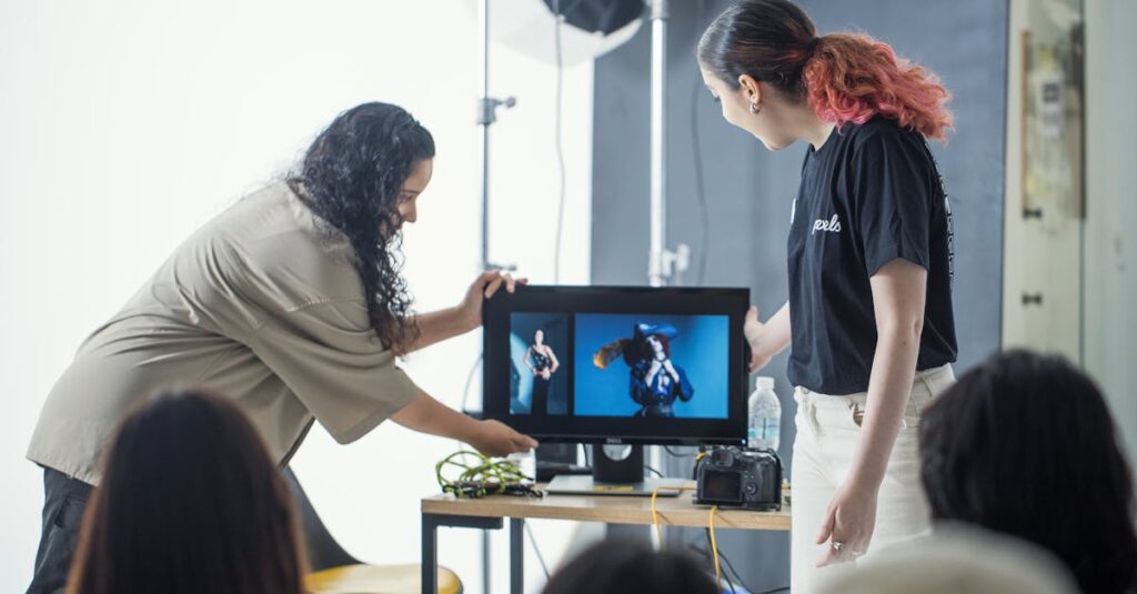 体験レッスン後にスクールの継続を検討する様子のイメージ