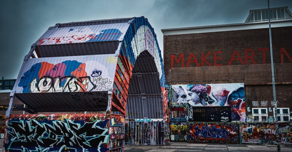 トランポリンの直径よりも大きめの防音マットを敷いて防振効果を高める設置例の図