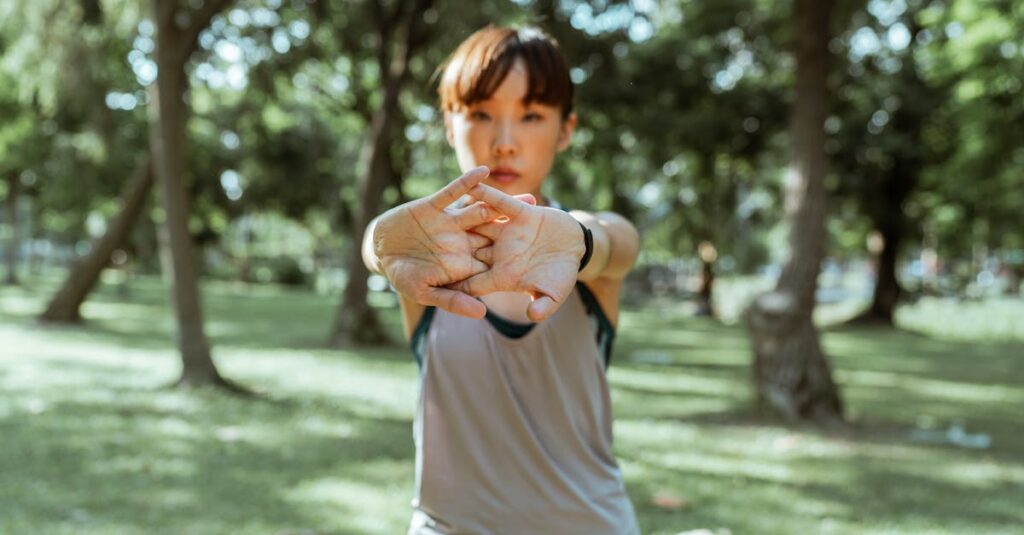 トランポリン運動前の効果的なウォーミングアップ方法の図解