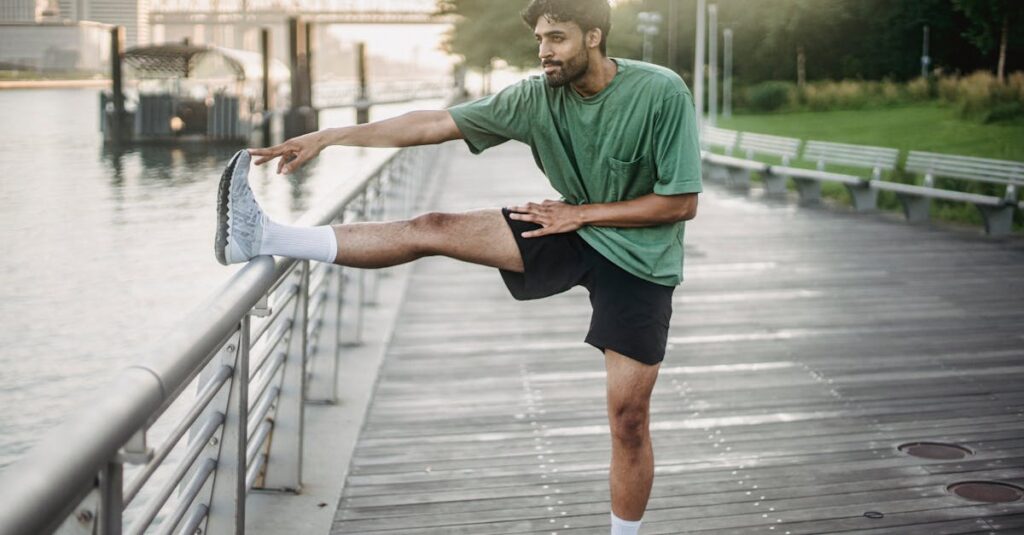 トランポリン運動前の効果的なウォーミングアップ方法の図解