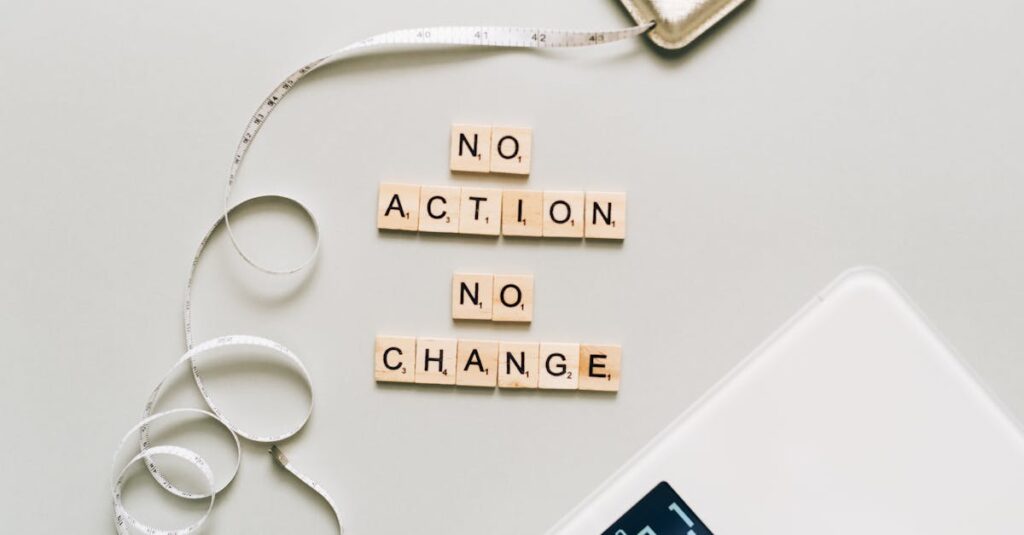 トランポリンダイエットを1ヶ月続けたことで体と気持ちに起こった変化を週ごとに記録した画像。