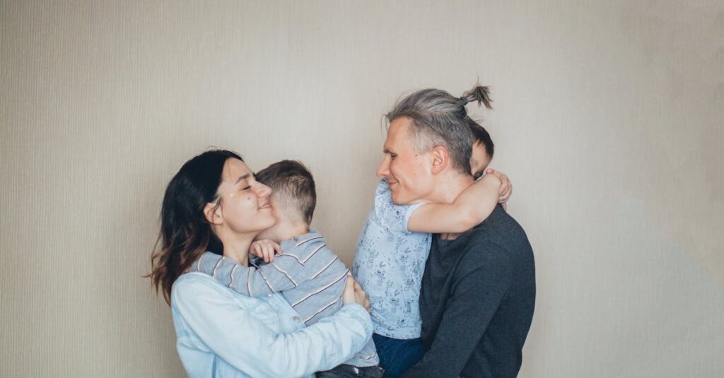 トランポリン体験で子どもをサポートするために必要な持ち物を準備している親の様子