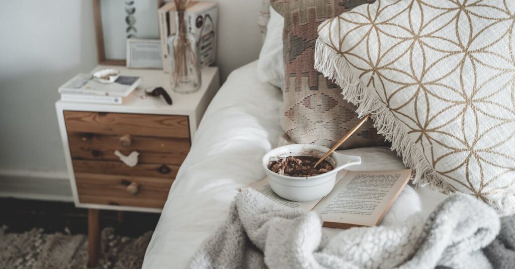 トランポリン体験を快適にするための便利グッズが揃っている様子