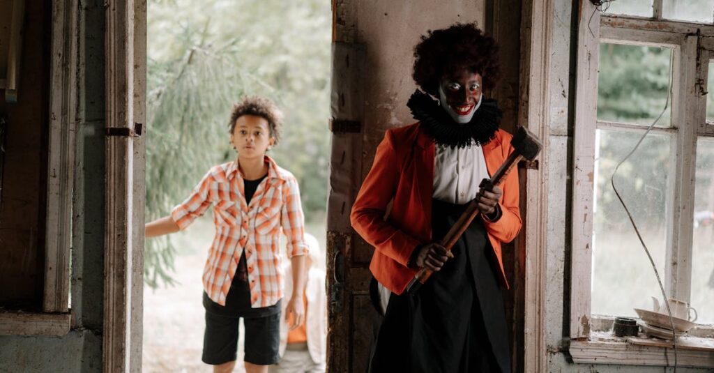 室内トランポリンで遊ぶ子どもが転倒する危険性を示すイメージ写真、安全ネットが未設置の状態