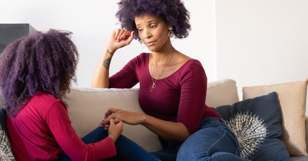 トランポリン教室について親に気持ちを伝える子ども