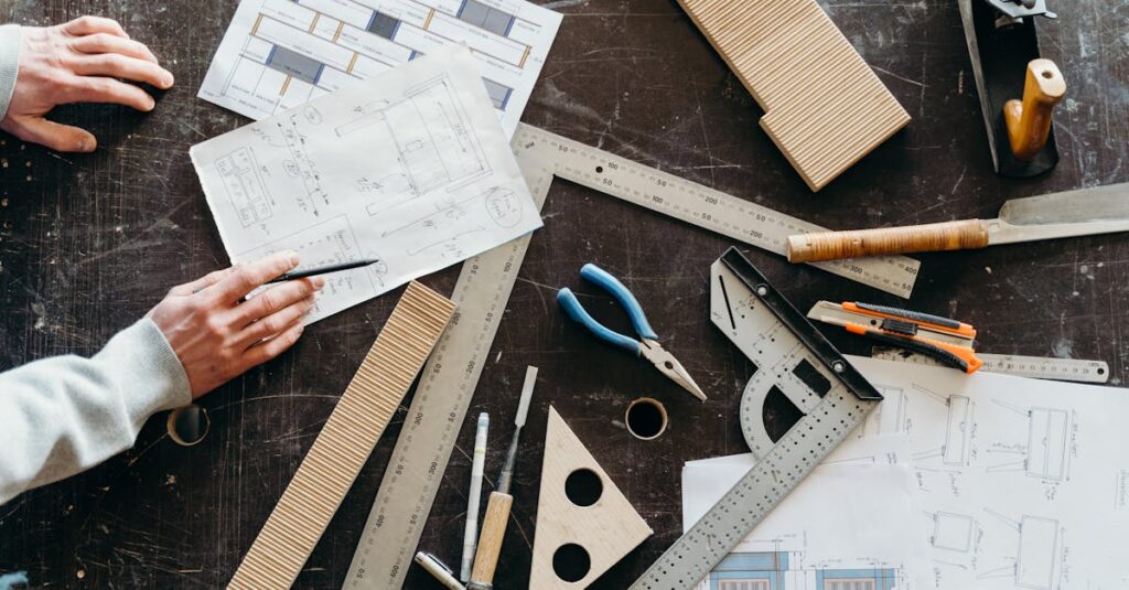 トランポリンネット交換に必要な工具の図解イメージ